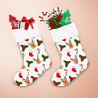Christmas Reindeer And Candy On White Background Christmas Stocking