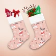 Christmas Winter With Little Deer Playing Christmas Stocking