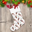 Cute French Bulldog Puppy With Deer Horns Christmas Stocking