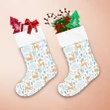Christmas Winter With Little Deer And Leaves Christmas Stocking