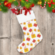 Gift Boxes With Happy Emotional Faces Illustration Christmas Stocking