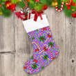 Colorful Candy Cane Lollipops And Christmas Holly Christmas Stocking