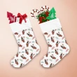Cute French Bulldog Puppy With Deer Horns Christmas Stocking