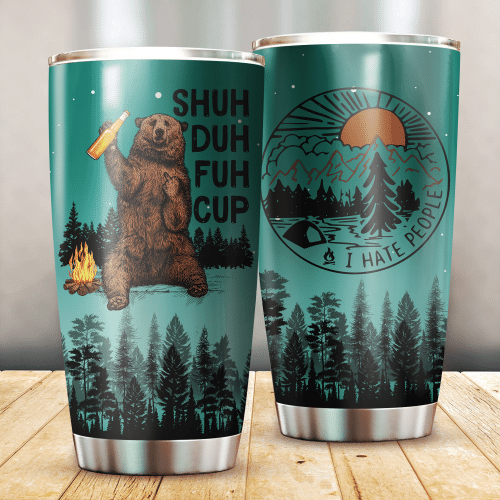 Shuh Duh Fuh Cup And Let's Go Camping Ver.8 Stainless Steel Tumbler Cup 20 oz - Travel Mug - Colorful