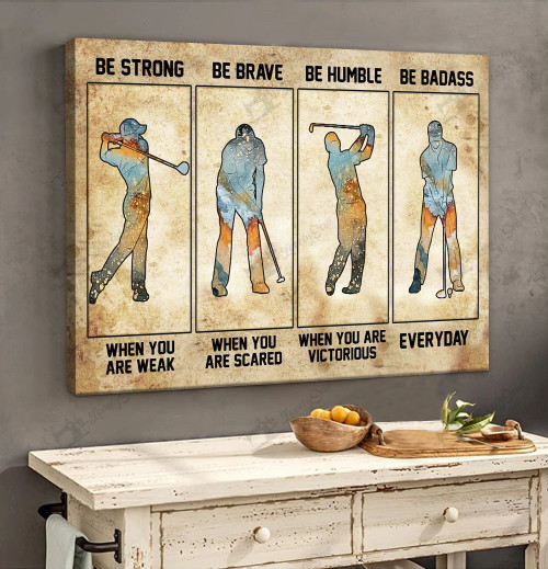 Be strong-Male Golfer Poster & Matte Canvas TRK21022501-TRD21022501