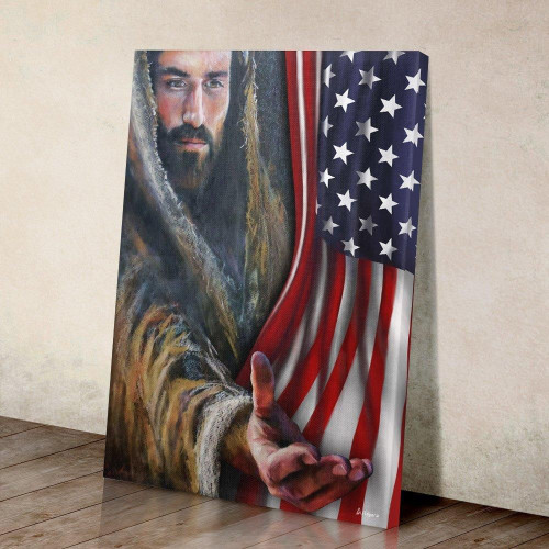  Jesus Take My Hand American US Matte Canvas Wall Art Decor