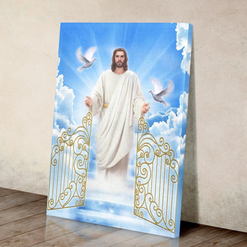  Heaven Gate - Jesus Matte Canvas Wall Art Decor