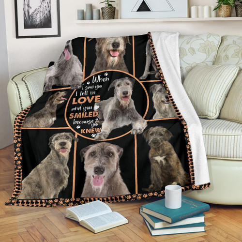 Irish Wolfhound Fall In Love Blanket