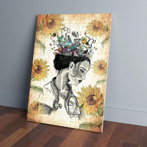 A Girl With The Love Of Nursing In Her Head Vintage Nurse Matte Canvas