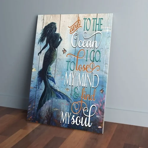 And To The Ocean I Go Mermaid Matte Canvas