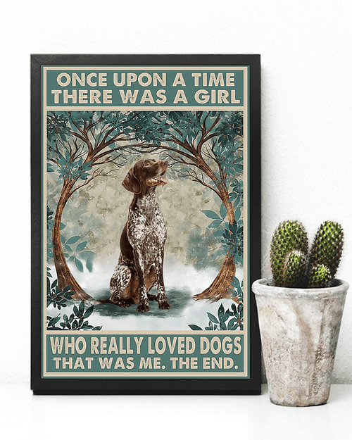 German Shorthaired Pointer Dog Loves Canvas Prints Once Upon A Time Vintage Wall Art Gifts