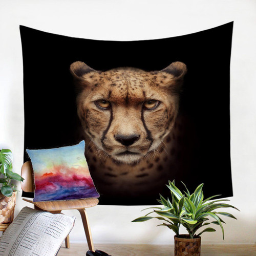 3D Cheetah Mugshot SW2506 Tapestry Wall Hanging Room Decor