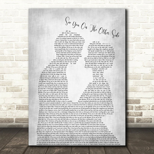 Brian Fallon See You On The Other Side Man Lady Bride Groom Wedding Grey Song Lyric Music Art Print - Canvas Print Wall Art Decor