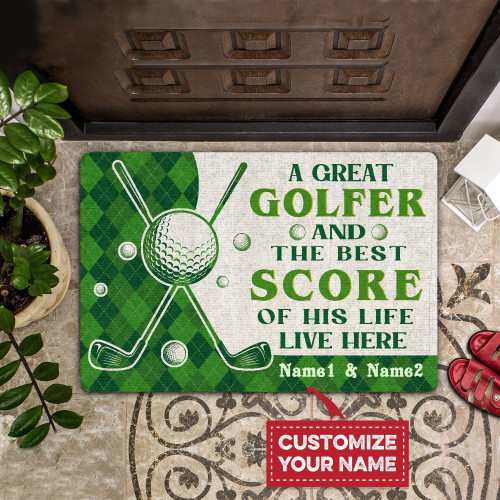 A Great Golfer And The Best Score All Over Printing Personalized Doormat - Welcome Mat - Home Decor