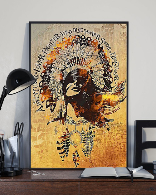 Adventurer Native American Vertical Canvas And Poster - Wall Decor Visual Art