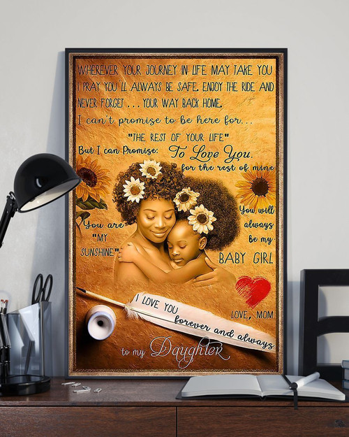 African - Black Art - To My Daughter Vertical Canvas And Poster - Wall Decor Visual Art