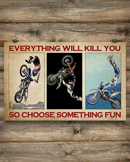 Motorcycle - Choose Something Fun Horizontal Canvas And Poster - Wall Decor Visual Art