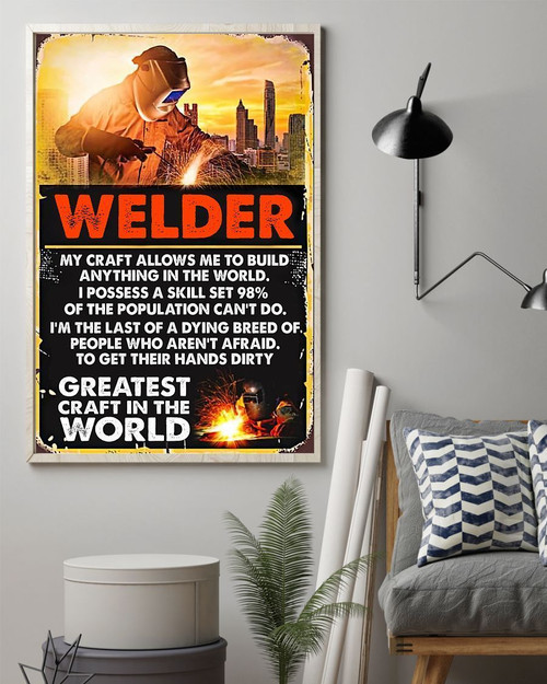 Professions Poster - Welder Greatest Craft Vertical Canvas And Poster - Wall Decor Visual Art