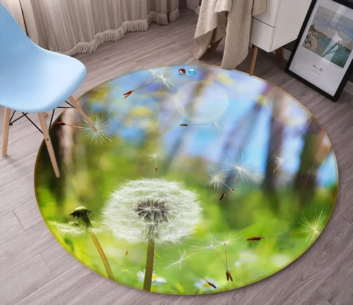 3D Dandelion 73020 Round Rug - Round Carpet Home Decor