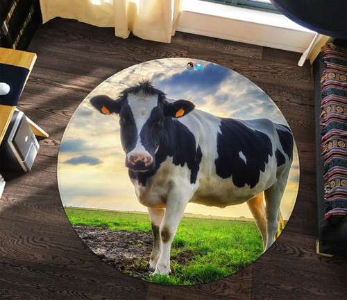 3D Cow 5769 Round Rug - Round Carpet Home Decor