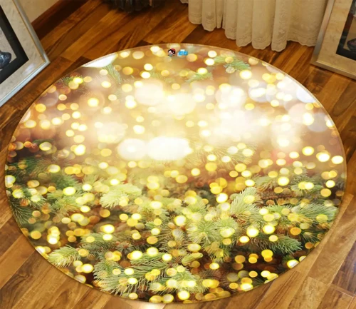3D Aperture 54021 Christmas Round Rug - Round Carpet Home Decor Xmas