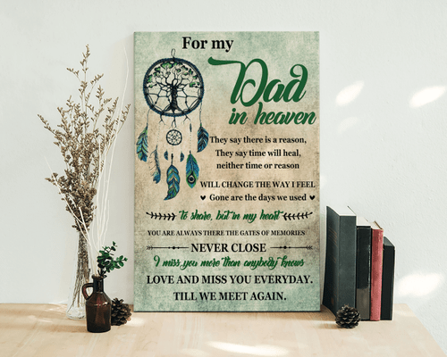 For Dad In Heaven Canvas Father'S Day Family Gift - Canvas Prints - Wall Art Decor