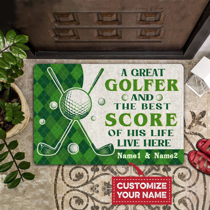 A Great Golfer And The Best Score All Over Printing Doormat - Welcome Mat - Home Decor