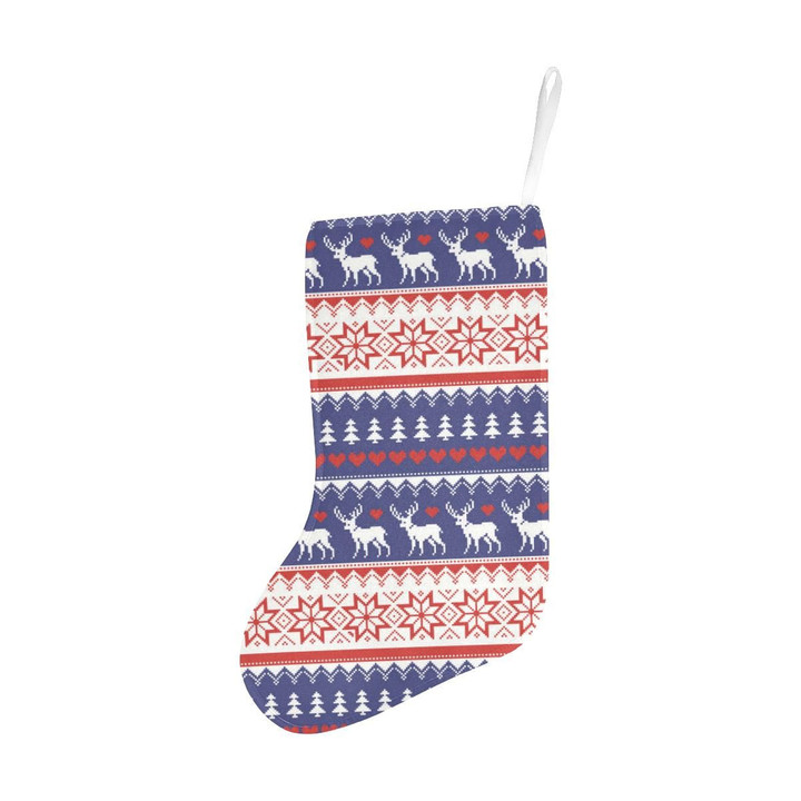Deer Sweater Printed Pattern Christmas Stocking Christmas Gift