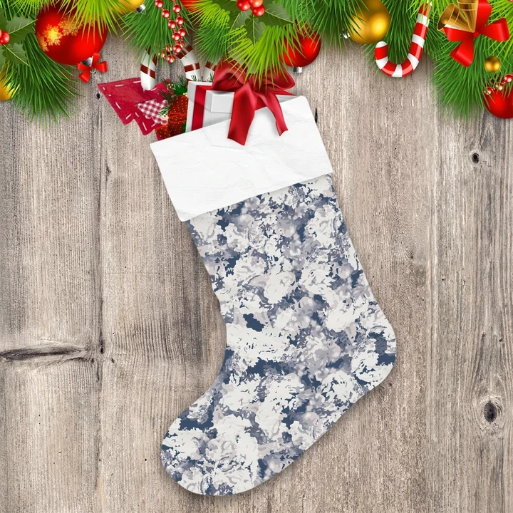 Christmas Forest Winter Conifer Camouflage Style Christmas Stocking