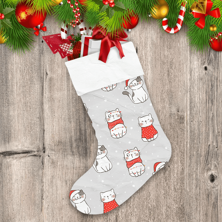 Adorable Cat For Winter Christmas And New Year Christmas Stocking