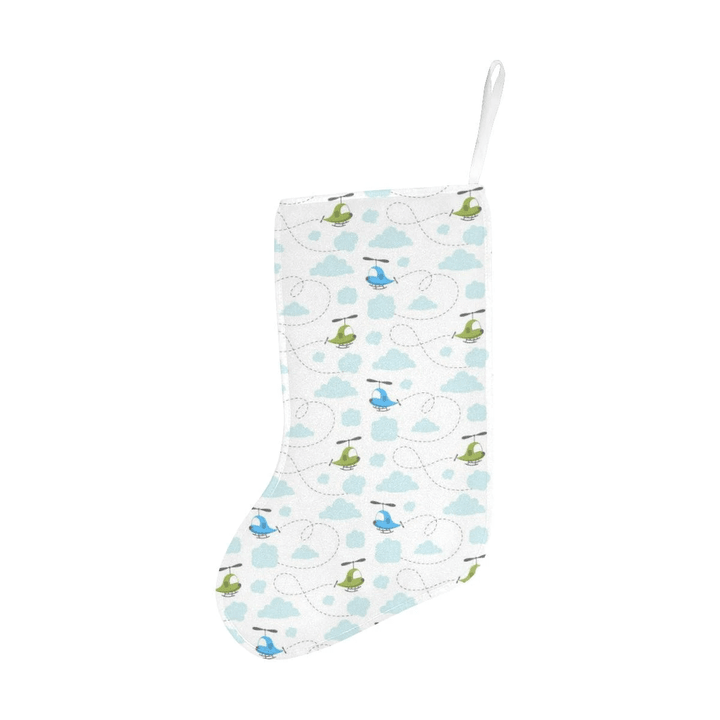 Helicopter Pattern Christmas Stocking Christmas Gift