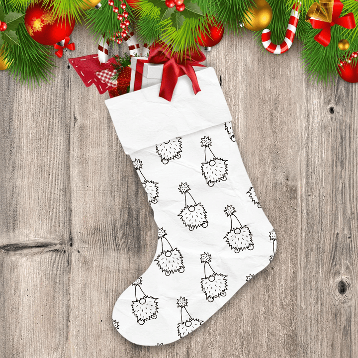 Special Hand Drawn Of Baby Gnomes White Background Christmas Stocking