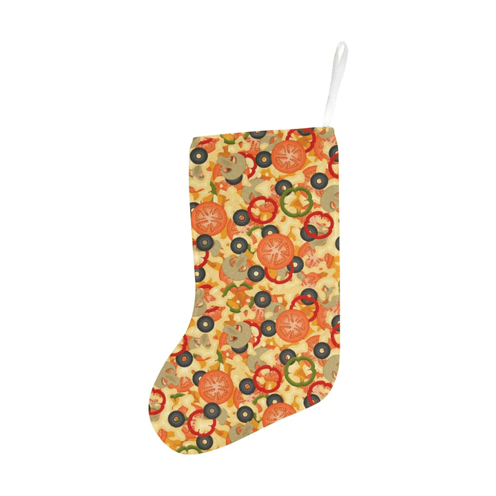 Pizza Texture Pattern Christmas Stocking Christmas Gift