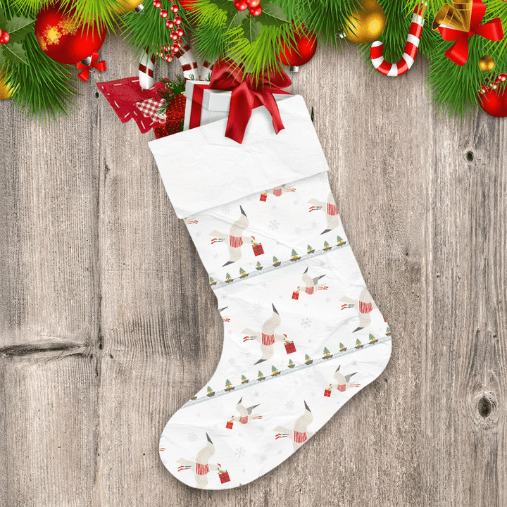 Christmas Cute Quirky Seagulls With Gifts Christmas Stocking