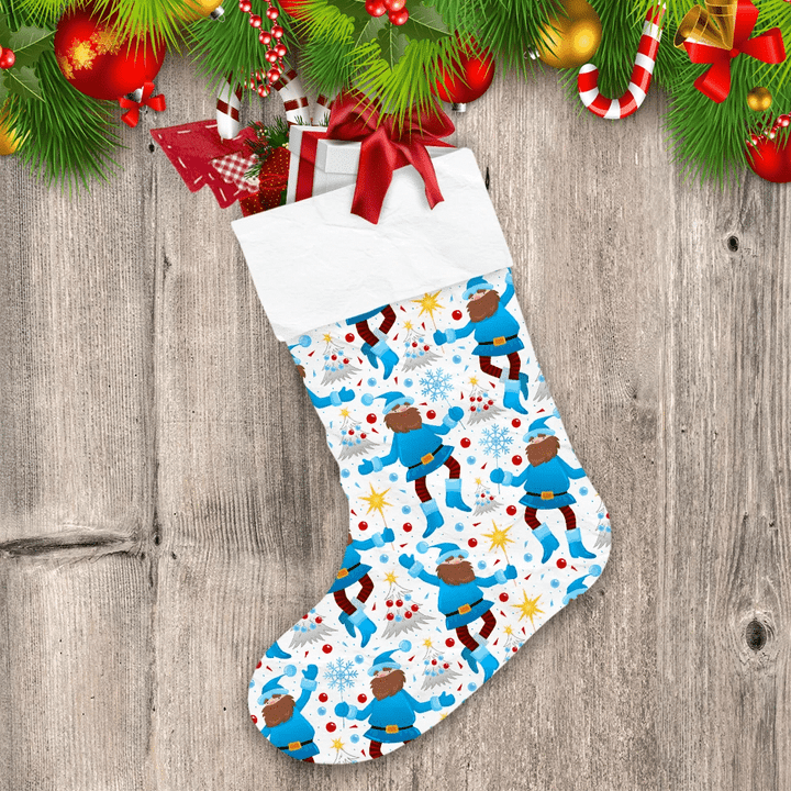 Naughty Dancing By Blue Gnomes Illustration Christmas Stocking