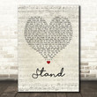 Rascal Flatts Stand Script Heart Song Lyric Quote Music Poster Print