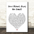 Bob Dylan Love Minus Zero No Limit White Heart Song Lyric Art Print