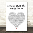Jason Mraz Let's See What The Night Can Do White Heart Song Lyric Art Print