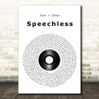 Dan + Shay Speechless Vinyl Record Song Lyric Quote Print