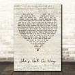 Billy Joel She's Got A Way Script Heart Song Lyric Print