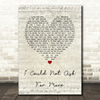 Edwin McCain I Could Not Ask For More Script Heart Song Lyric Wall Art Print
