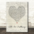 Theory Of A Deadman All Or Nothing Script Heart Song Lyric Music Print