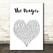 Josh Groban feat. Charlotte Church The Prayer White Heart Song Lyric Art Print
