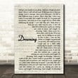 Chris Young Drowning Vintage Script Song Lyric Music Print