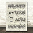Jimmy Durante I'll Be Seeing You Vintage Script Song Lyric Print