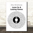 Amy Winehouse Love Is A Losing Game Vinyl Record Song Lyric Art Print