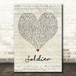 Gavin DeGraw Soldier Script Heart Song Lyric Print