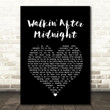 Patsy Cline Walkin' After Midnight Black Heart Song Lyric Quote Music Poster Print