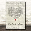 Aaliyah One In A Million Script Heart Song Lyric Quote Music Poster Print