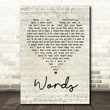 Bee Gees Words Script Heart Song Lyric Print